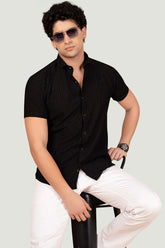 affordable-henry-black-knitted-resort-shirt